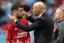 Erik Ten Hag e Bruno Fernandes