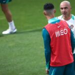 Roberto Martínez e Cristiano Ronaldo