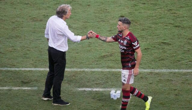 Jorge Jesus e Arrascaeta