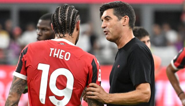 Theo Hernandez e Paulo Fonseca