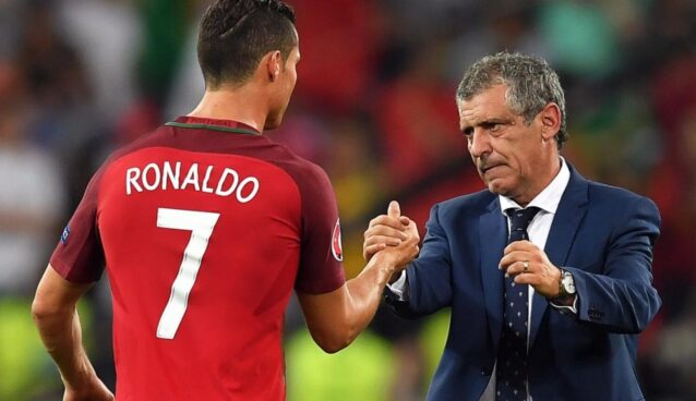 Cristiano Ronaldo e Fernando Santos