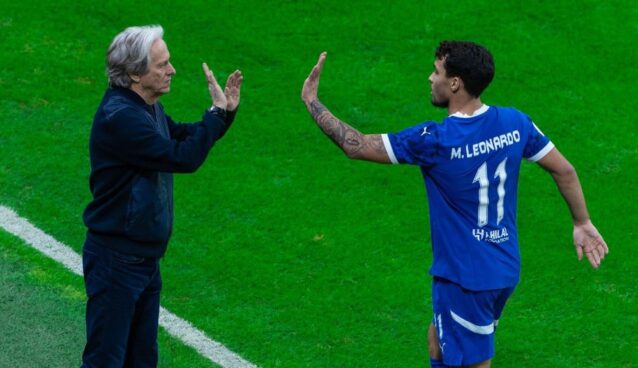 Jorge Jesus e Marcos Leonardo