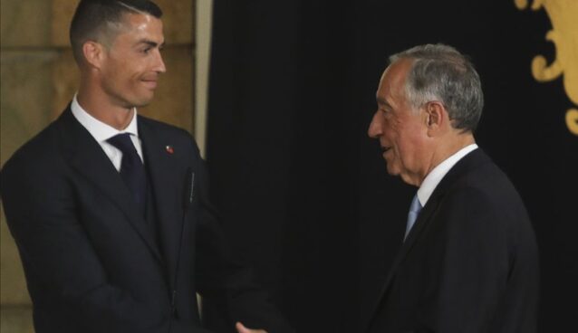 Cristiano Ronaldo e Marcelo Rebelo de Sousa