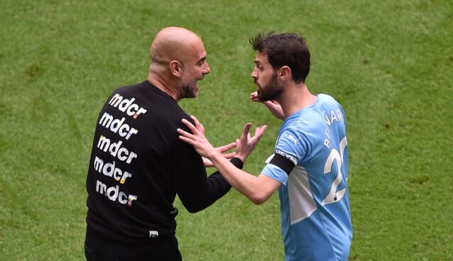 Guardiola e Bernardo Silva