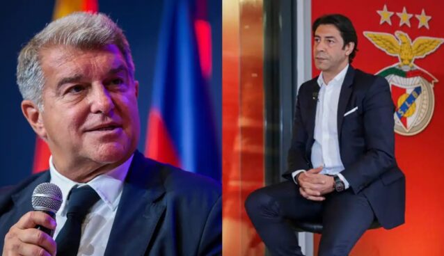 Laporta e Rui Costa