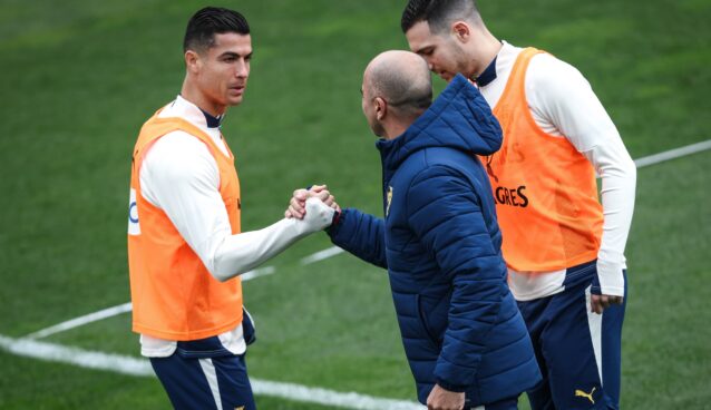 Roberto Martinez e Cristiano Ronaldo